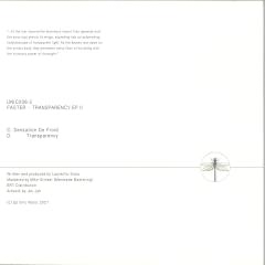Faster - Transparency EP (2xVINYL) | Mint (M) Mint (M)