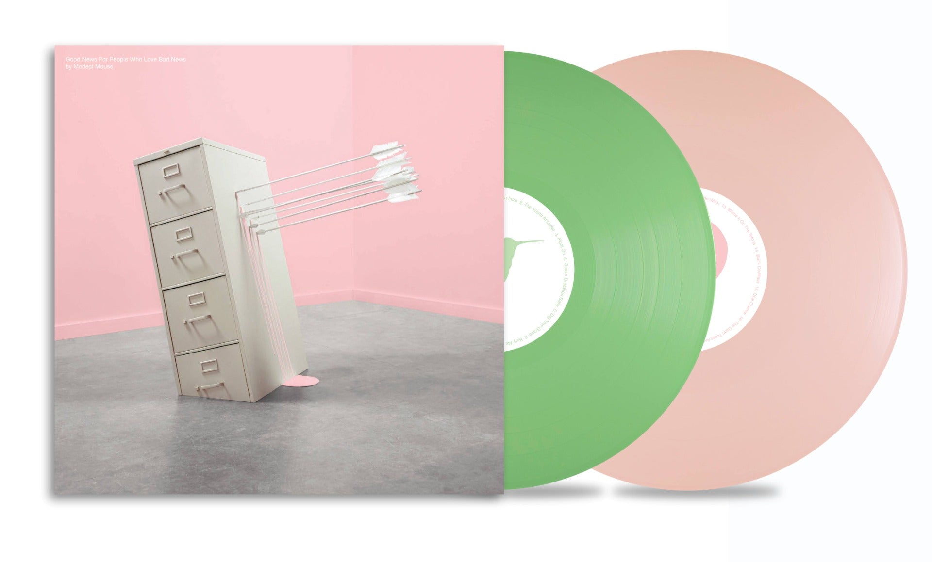 Modest Mouse Good news For People Who Love Bad News (Deluxe Edition) (Colored Vinyl, Pink, Green) (2 Lp's) Vinyl Record