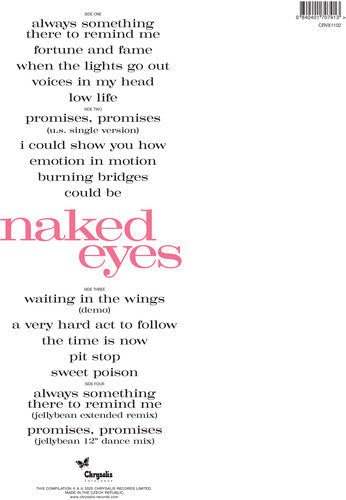 Naked Eyes (Limited Edition, Blue Colored Vinyl, 2025 Remastered Edition) (2 Lp's) Vinyl Record