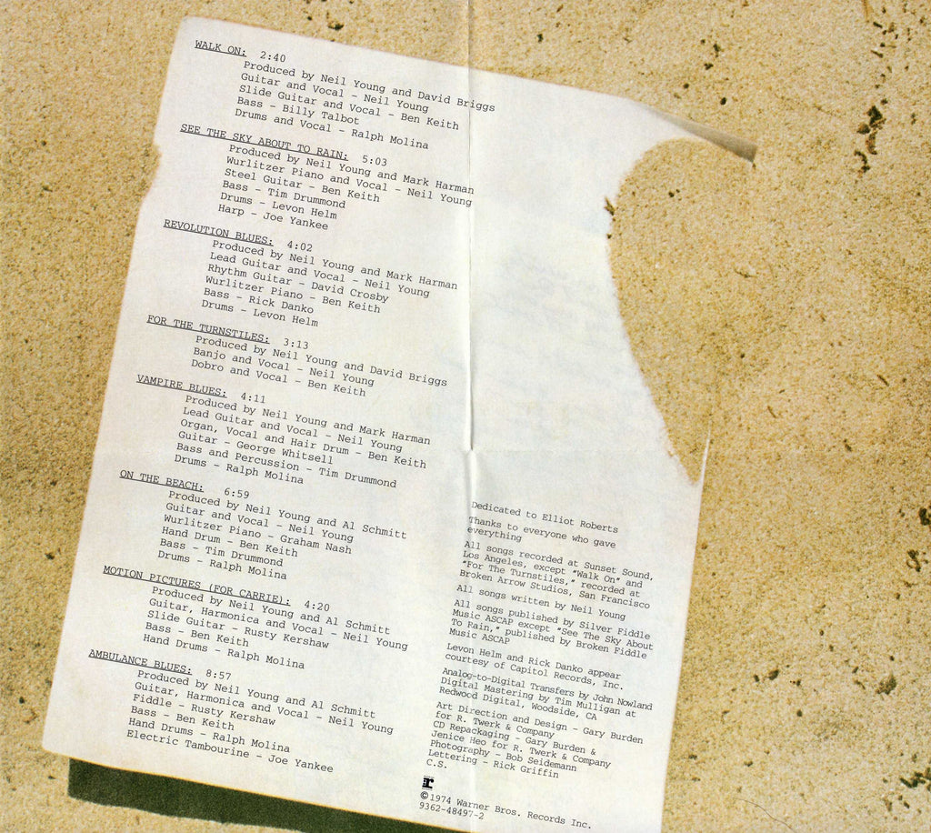 Neil Young – On the Beach Music CD
