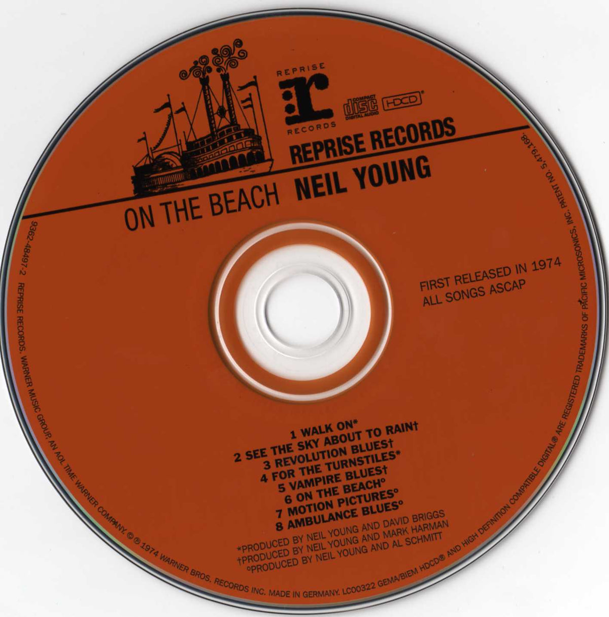 Neil Young – On the Beach Music CD