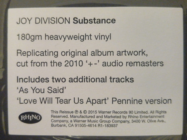Joy Division - Substance (2x VINYL) | Mint (M) Mint (M)