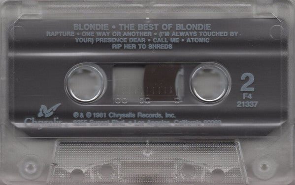 Blondie - The Best Of Blondie (CASSETTE) | Very Good Plus (VG+) Near Mint (NM)