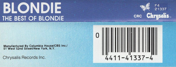 Blondie - The Best Of Blondie (CASSETTE) | Very Good Plus (VG+) Near Mint (NM)