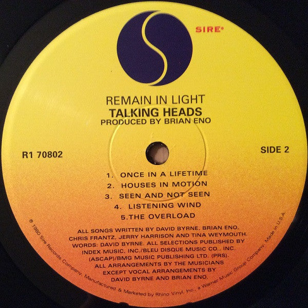 Talking Heads - Remain In Light | Mint (M) Mint (M)