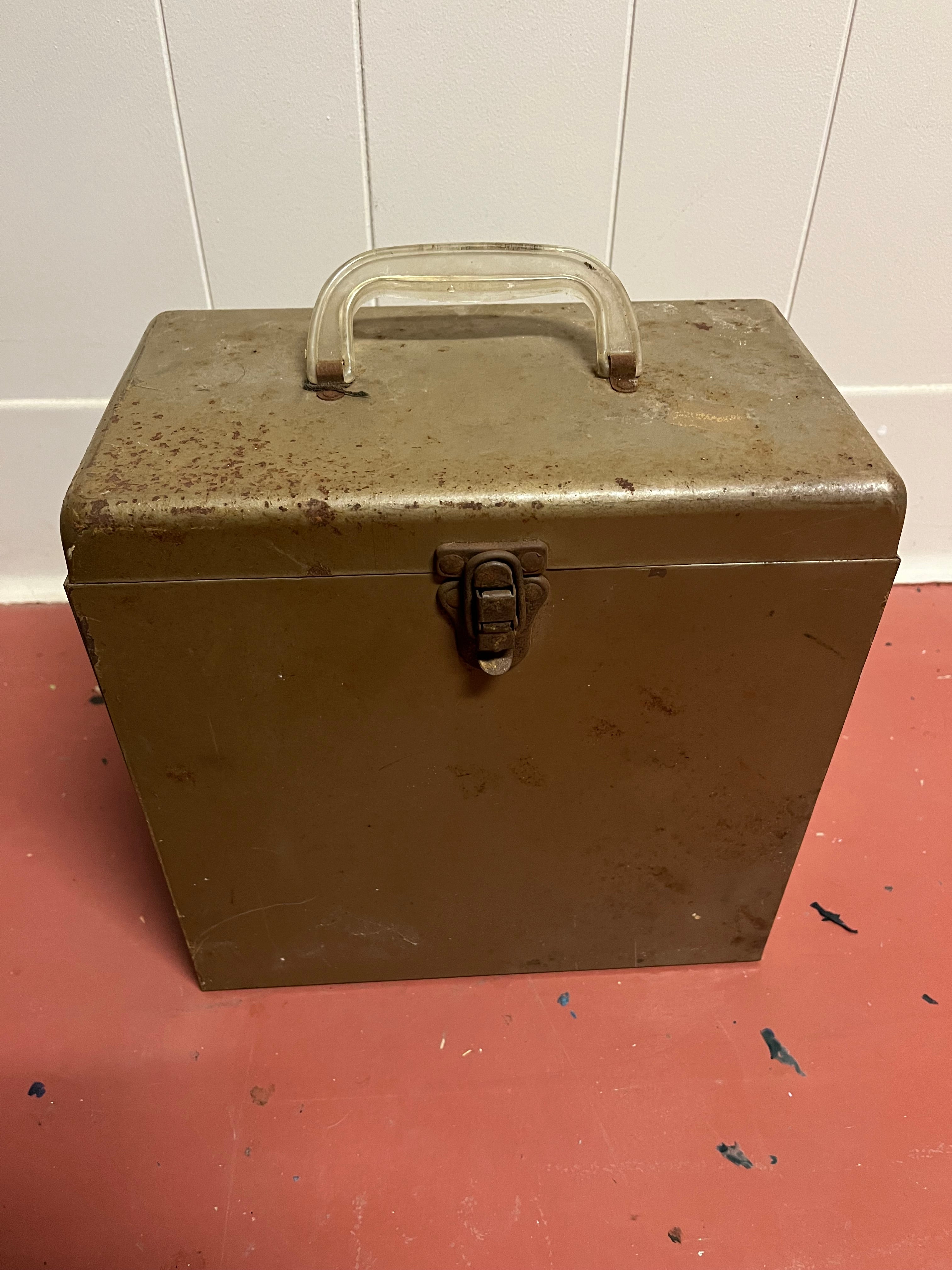 AMFILE Platter-Pak STEEL 78 Phonograph Record Case w INTACT Index File |