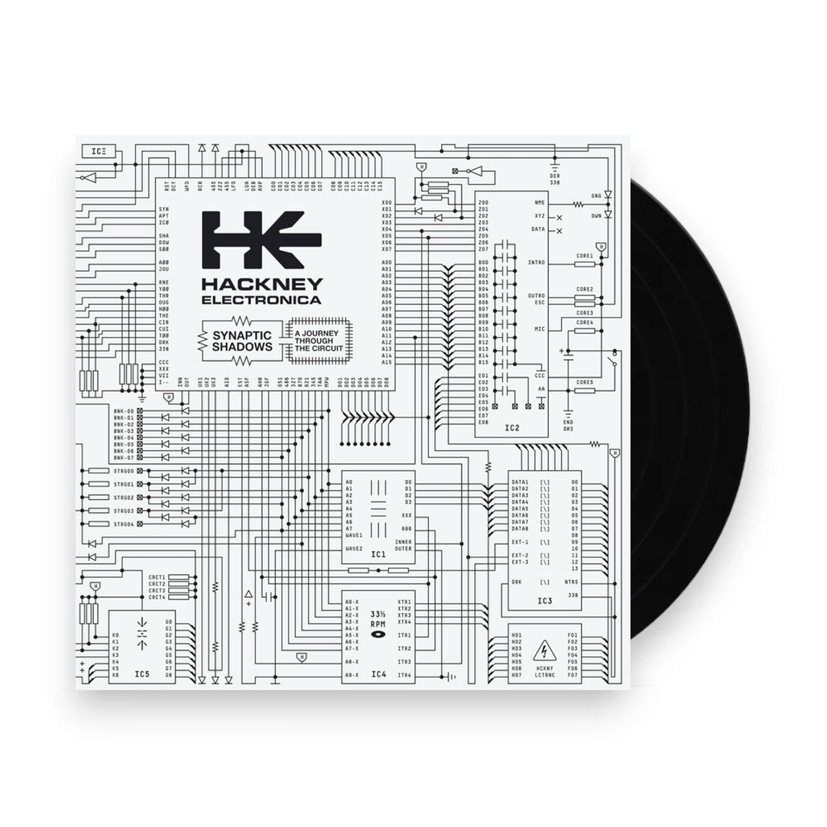 Hackney Electronica – Synaptic Shadows (12" Vinyl) Vinyl Record
