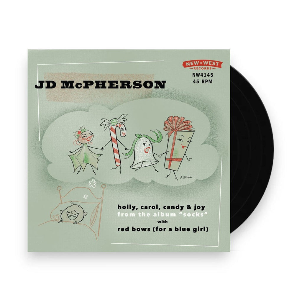 JD McPherson – "Red Bows For A Blue Girl" / "Holly, Carol, Candy and Joy" (LP Vinyl) Vinyl Record