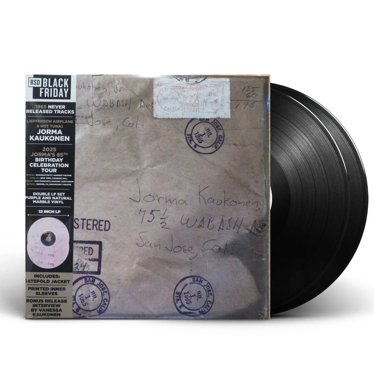 Jorma Kaukonen – Wabash Avenue: 1965 Never Released Tracks (2-LP Vinyl) Vinyl Record