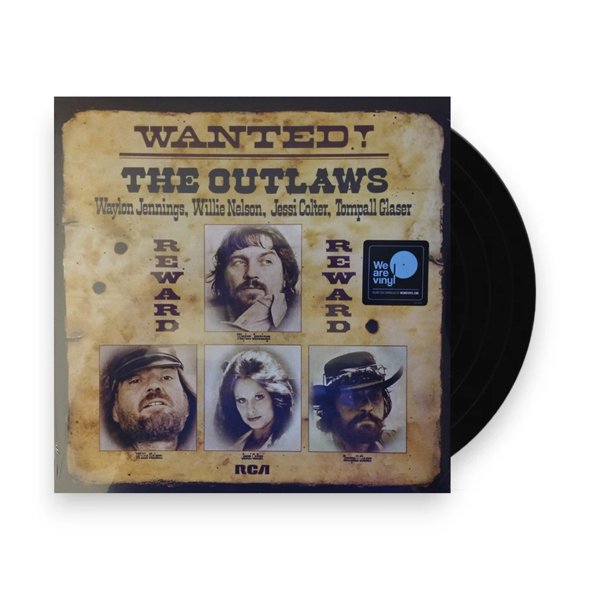 Waylon Jennings, Willie Nelson, & Jessi Colter – Wanted! The Outlaws (LP Vinyl) Vinyl Record