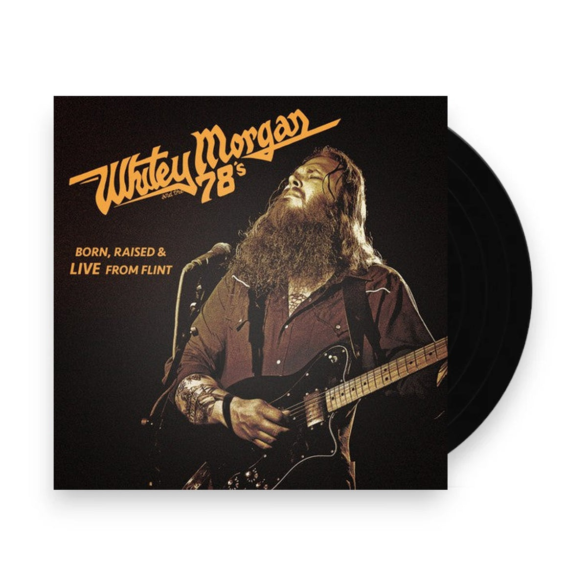 Whitey Morgan & The 78's – Born Raised & Live from Flint (LP Vinyl) Vinyl Record