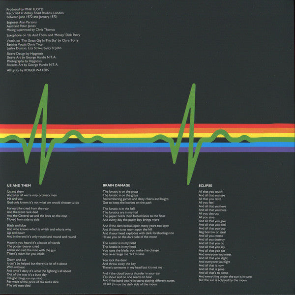 Pink Floyd The Dark Side Of The Moon Pink Floyd Records, Pink Floyd Records LP, Album, RE, RM, 180 Mint (M) Mint (M)