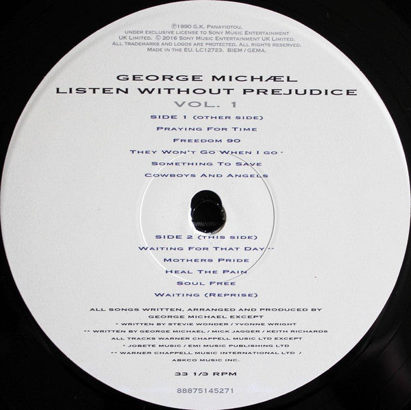 Listen Without Prejudice Vol. 1 | Mint (M) Mint (M)