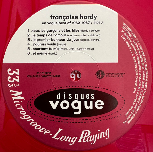 Françoise Hardy En Vogue Best Of 1962-1967 (2025 RSD 2xVINYL) | Mint (M) Mint (M)