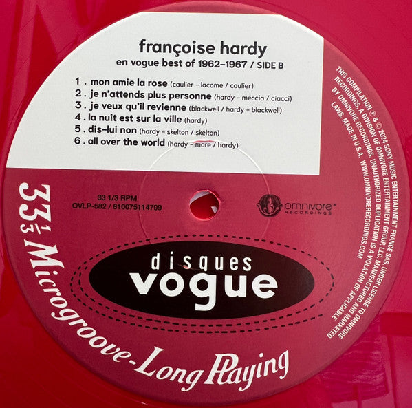 Françoise Hardy En Vogue Best Of 1962-1967 (2025 RSD 2xVINYL) | Mint (M) Mint (M)