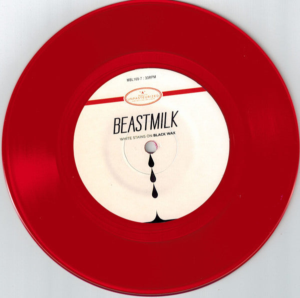 White Stains On Black Wax (TRANSPARENT RED VINYL 7") | Mint (M) Mint (M)