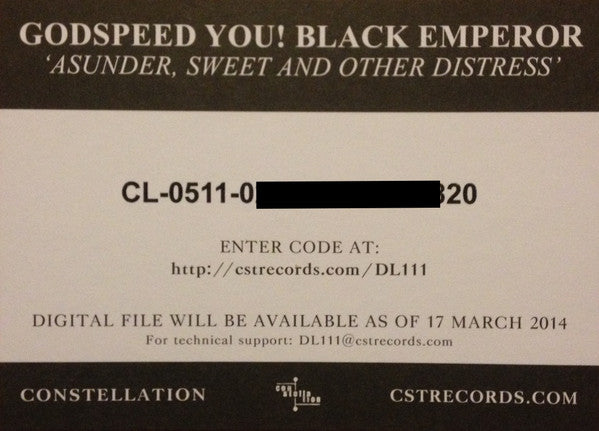 Godspeed You Black Emperor! - Asunder, Sweet And Other Distress | Mint (M) Mint (M)