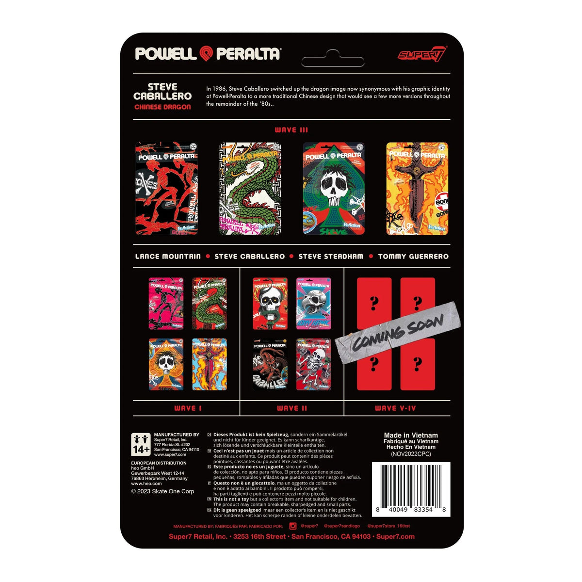 POWELL-PERALTA REACTION FIGURE WAVE 3 - STEVE CABALLERO CHINESE DRAGON (RECOLOR)