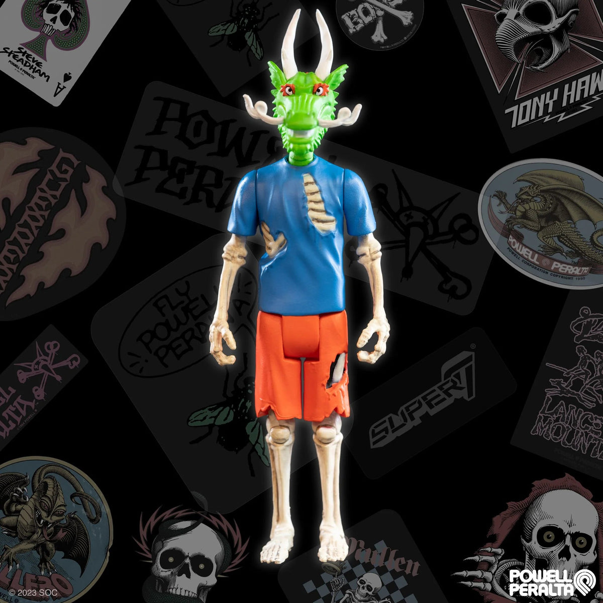 POWELL-PERALTA REACTION FIGURE WAVE 3 - STEVE CABALLERO CHINESE DRAGON (RECOLOR)