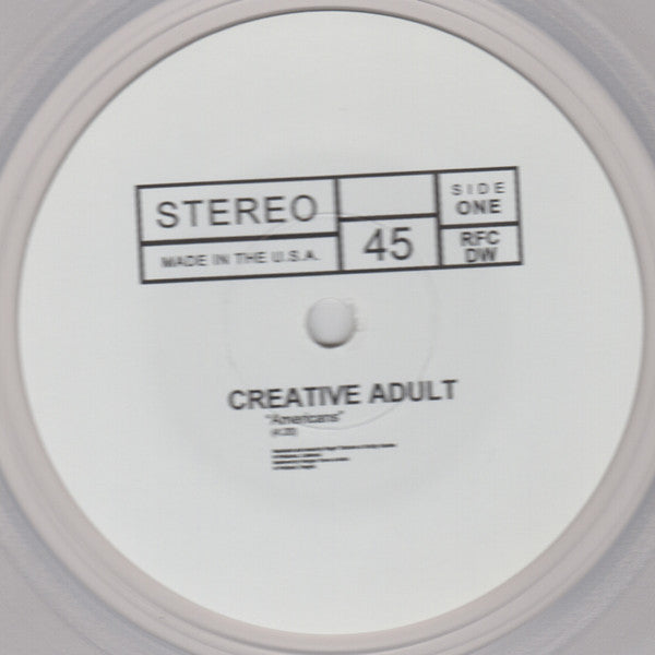 Creative Adult / Self Defense Family Split (CLEAR VINYL 7") | Mint (M) Mint (M)