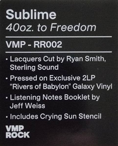40oz. To Freedom (2xGALAXY VINYL - VMP) | Mint (M) Mint (M)