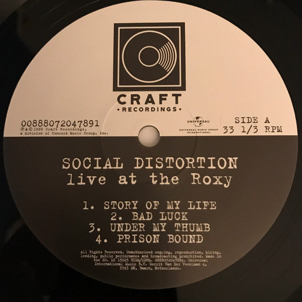 Live At The Roxy | Mint (M) Mint (M)