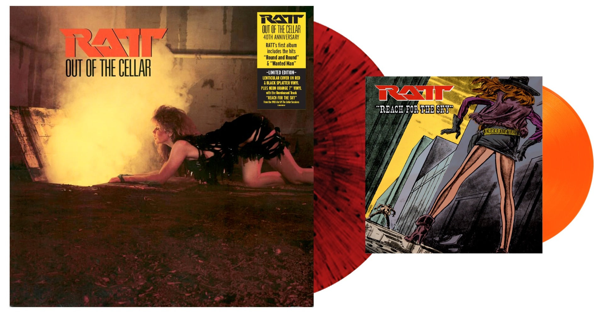 Out Of The Cellar: 40th Anniversary Edition (Limited Edition, Red/Black Splatter & Neon Orange Colored Vinyl) (Bonus 7" Single) Vinyl Record