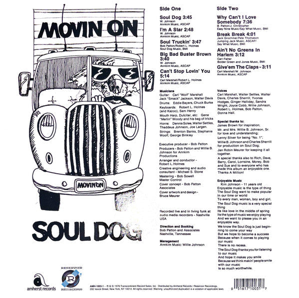Soul Dog - Movin On (ORANGE VINYL RSD) |