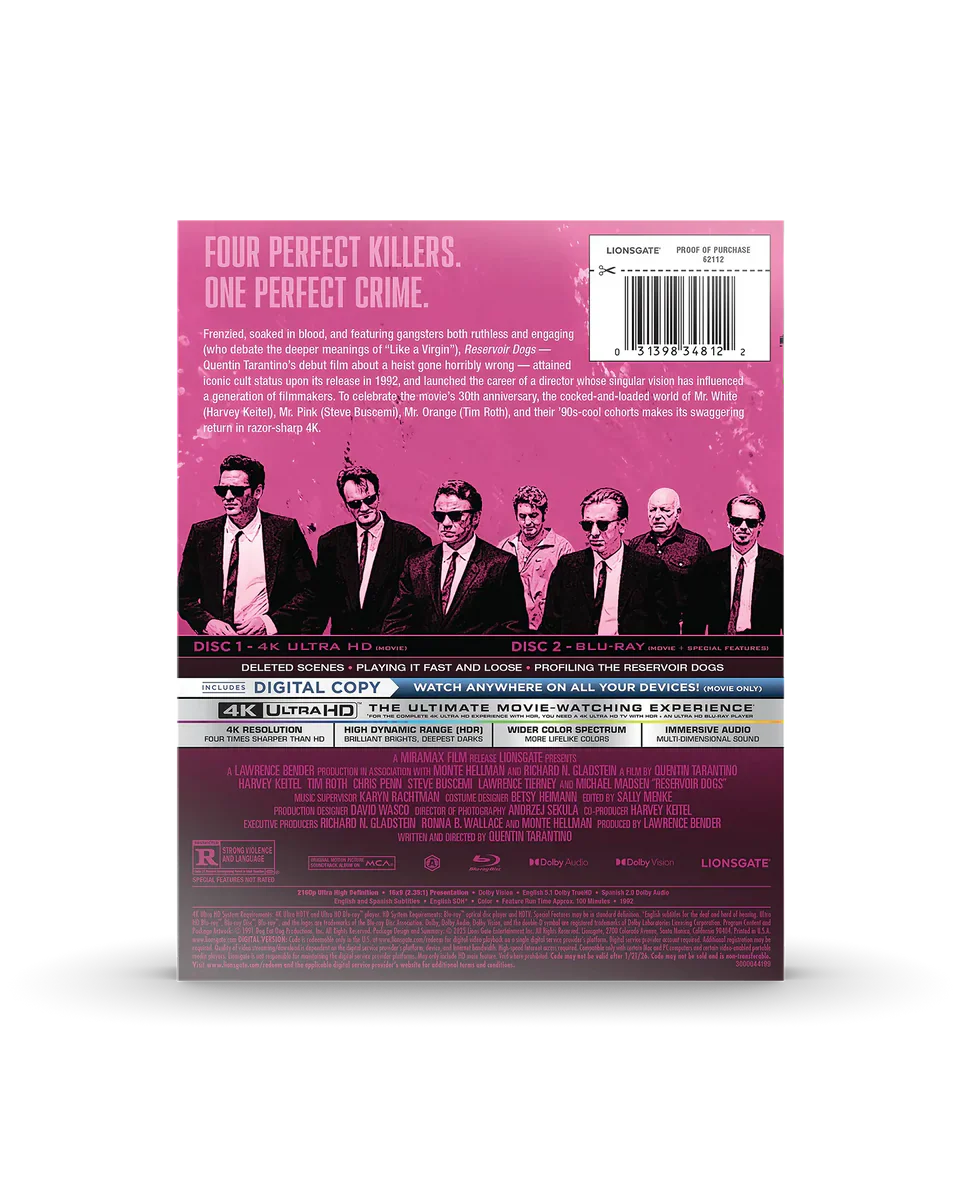 Reservoir Dogs: Mr. Pink Edition - Limited Edition Steelbook (4K Ultra HD + Blu-ray + Digital)
