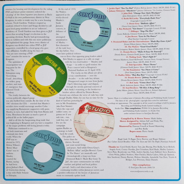 Soul Jazz Records Presents - Studio One Rude Boy (RED/CYAN 2xVINYL RSD) |