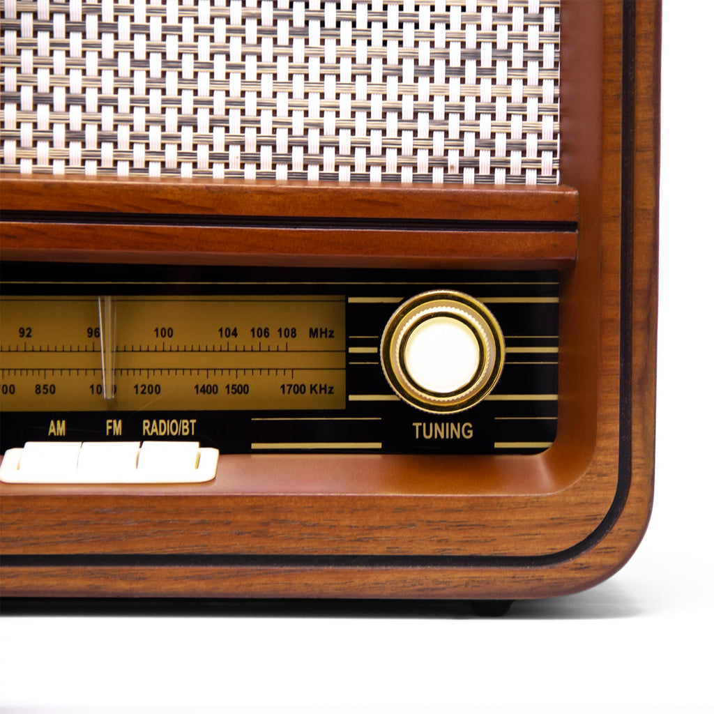 Fuse RAD Retro Vintage Real Ashtree Wood Veneer AM/FM Radio
