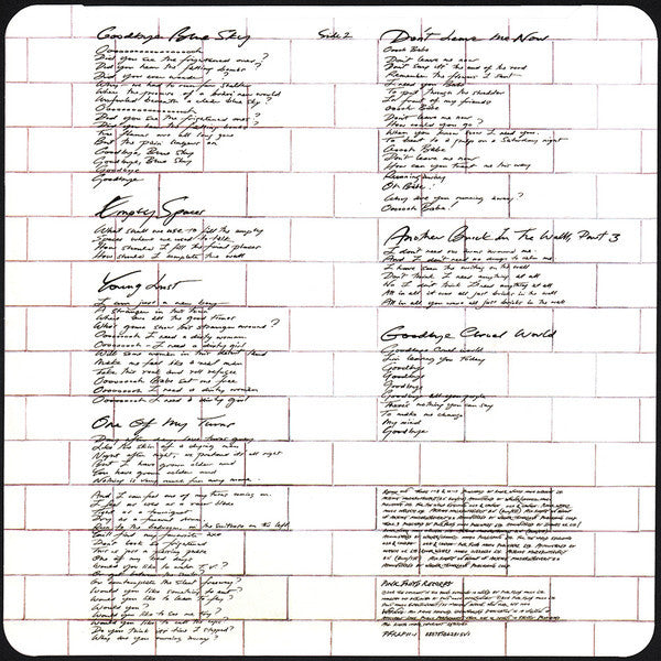 The Wall (180g VINYL) | Mint (M) Mint (M)