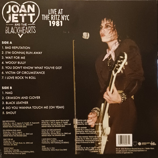 Joan Jett & The Blackhearts - Live at The Ritz NYC 1981 (RSD 2026 VINYL) | Mint (M) Mint (M)