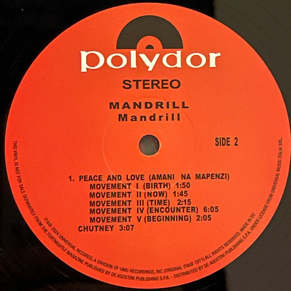 Mandrill - Mandrill (VINYL - ITALY 2025) | Mint (M) Mint (M)