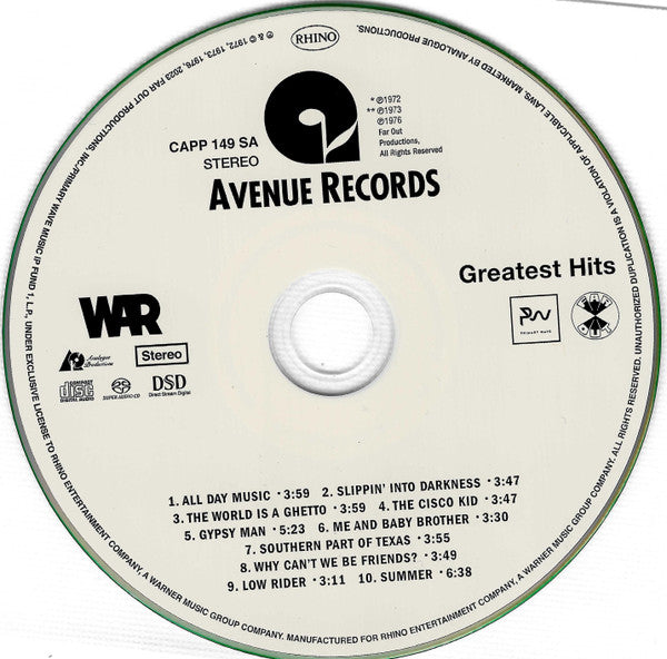 War - Greatest Hits (SACD) |