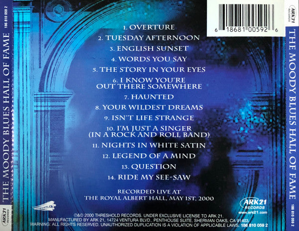 The Moody Blues - Hall Of Fame - Live From The Royal Albert Hall (CD) | Mint (M) Mint (M)