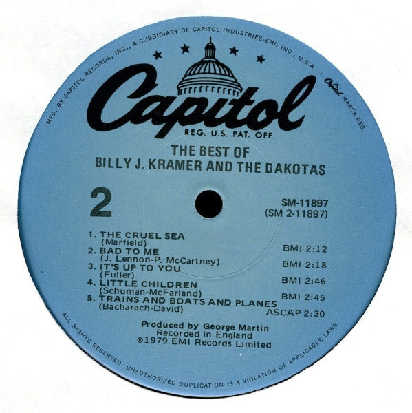 Billy J. Kramer & The Dakotas - The Best Of Billy J. Kramer With The Dakotas (VINYL) | Mint (M) Mint (M)