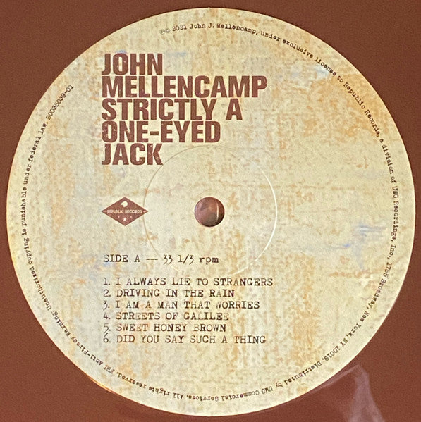 Strictly A One-Eyed Jack (BROWN VINYL) | Mint (M) Mint (M)