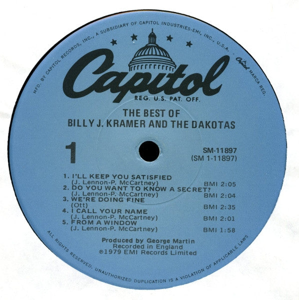 Billy J. Kramer & The Dakotas - The Best Of Billy J. Kramer With The Dakotas (VINYL) | Mint (M) Mint (M)