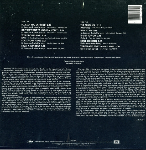 Billy J. Kramer & The Dakotas - The Best Of Billy J. Kramer With The Dakotas (VINYL) | Mint (M) Mint (M)