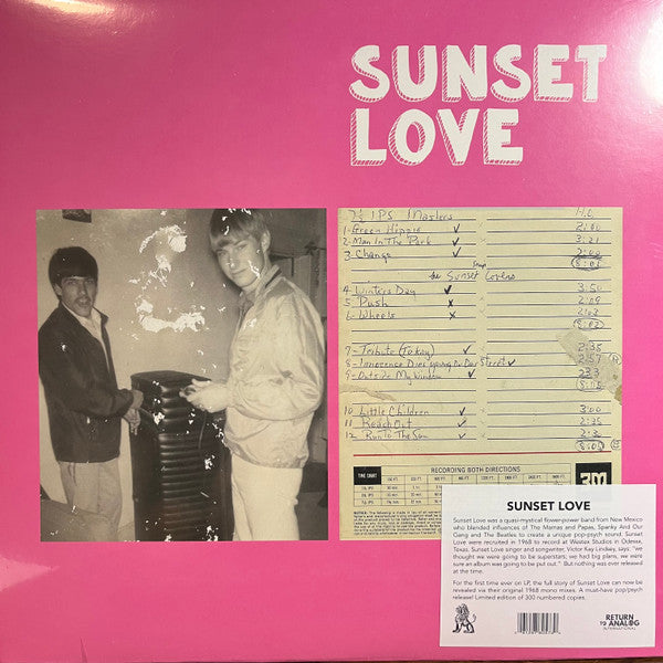 Sunset Love - Sunset Love (VINYL)*DISCOUNTED* |