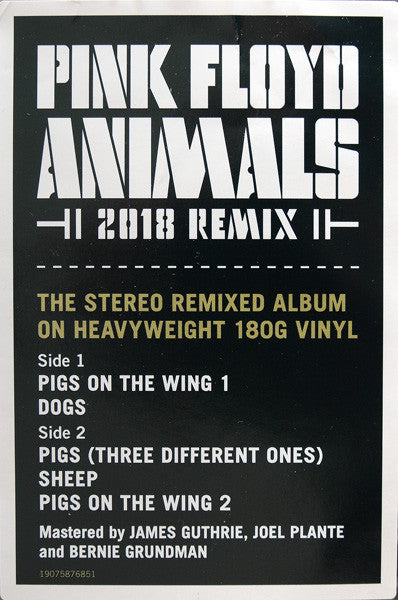 Pink Floyd - Animals (2018 Remix)(VINYL) | Mint (M) Mint (M)