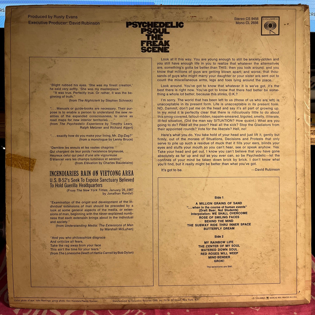 The Freak Scene - Psychedelic Psoul *MONO* | Excellent (EX) Very Good Plus (VG+)