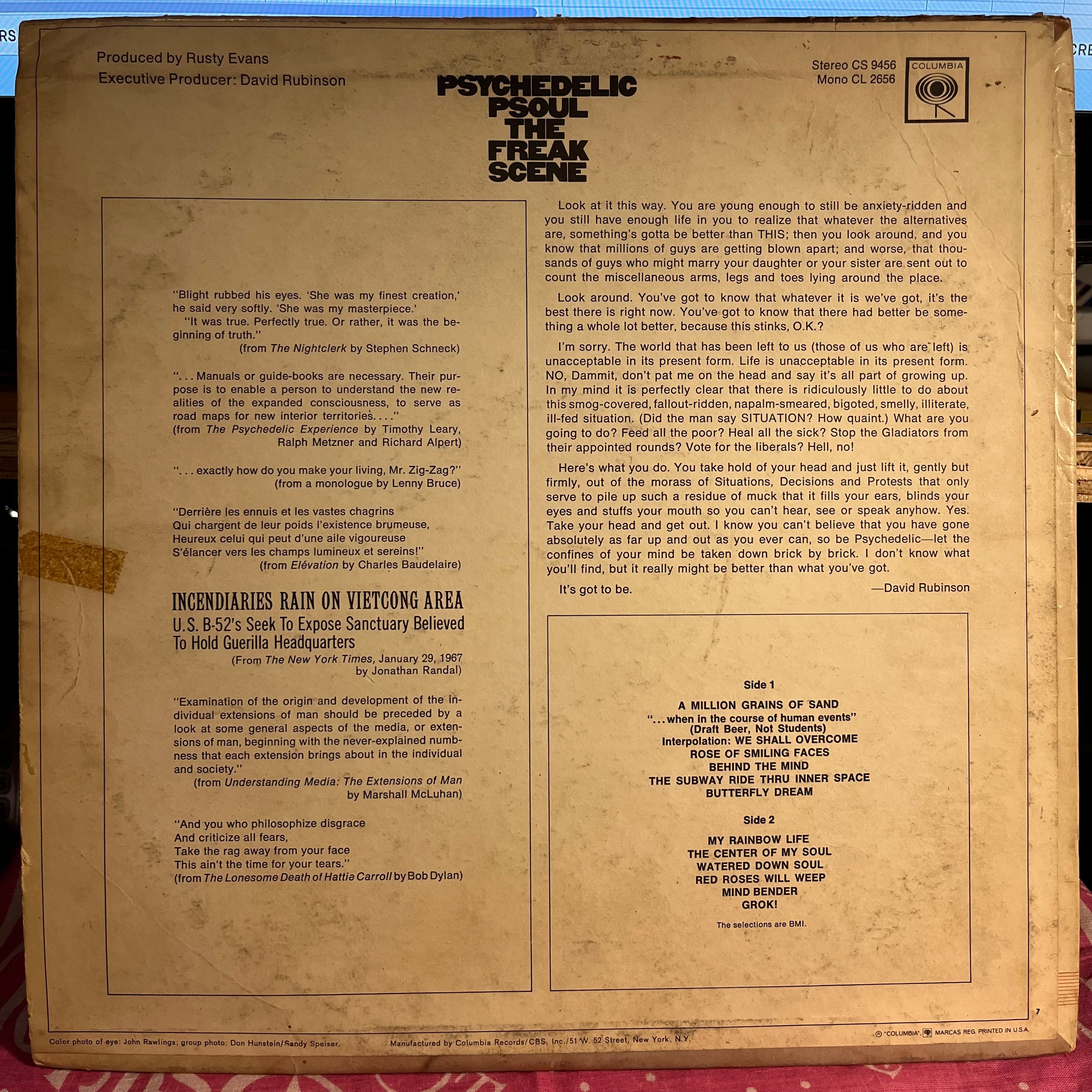 The Freak Scene - Psychedelic Psoul *MONO* | Excellent (EX) Very Good Plus (VG+)