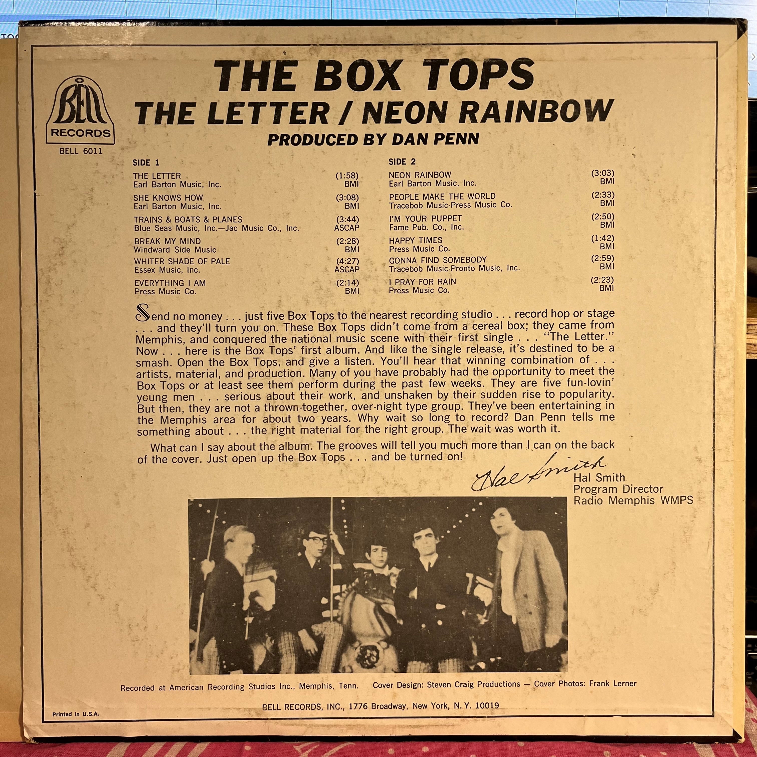 Box Tops - The Letter / Neon Rainbow *STEREO* | Excellent (EX) Very Good (VG)