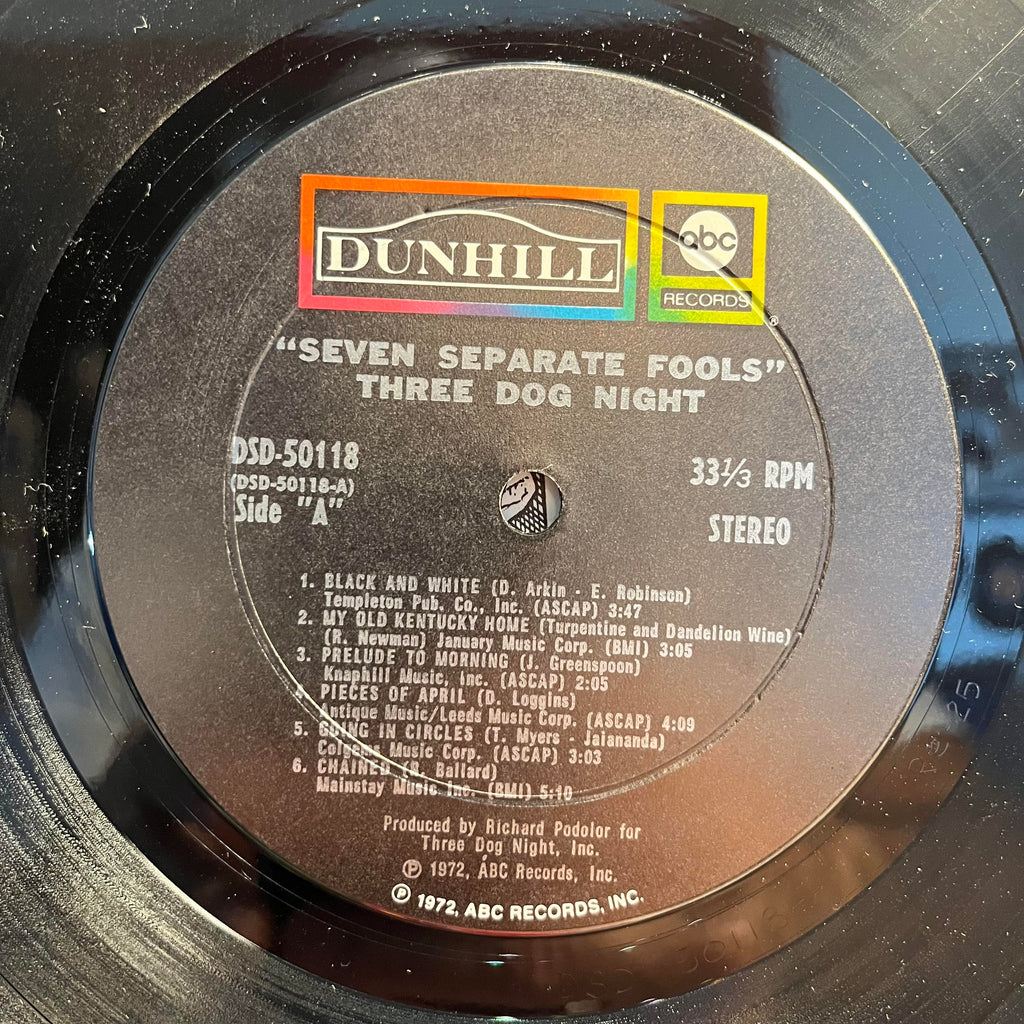 Three Dog Night - Seven Separate Fools *W CARDS* | Excellent (EX) Near Mint (NM)