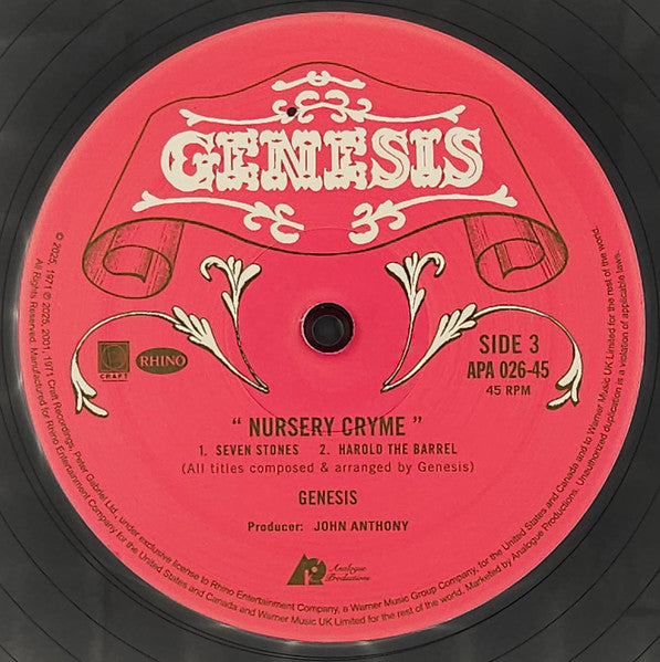 Genesis - Nursery Cryme (2xVINYL AUDIOPHILE) |