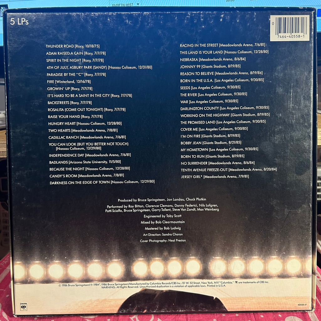 Bruce Springsteen & The E-Street Band - Live / 1975-85 *INDIANAPOLIS / BOX* | Near Mint (NM) Very Good Plus (VG+)