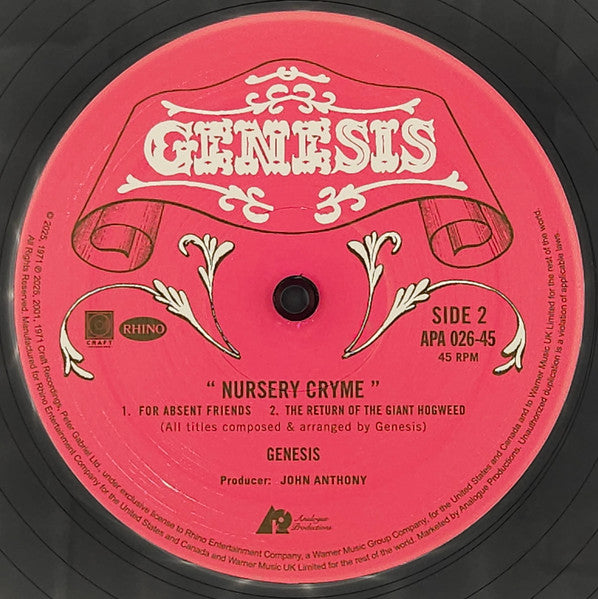 Genesis - Nursery Cryme (2xVINYL AUDIOPHILE) |