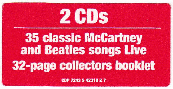 Paul McCartney - Back In The U.S. *CD* |